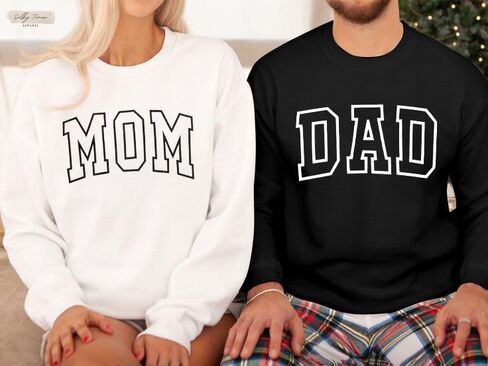 Astanfy Mom Swefshirt Dad Sweatshirt: Mom and Dad Tirts Operfors Adports Francancy Fall Fall Crewneck Sweatshirts in Kuwait