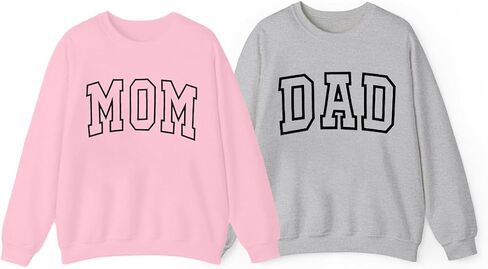 Astanfy Mom Swefshirt Dad Sweatshirt: Mom and Dad Tirts Operfors Adports Francancy Fall Fall Crewneck Sweatshirts in Kuwait