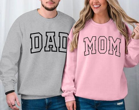 Astanfy Mom Swefshirt Dad Sweatshirt: Mom and Dad Tirts Operfors Adports Francancy Fall Fall Crewneck Sweatshirts in Kuwait