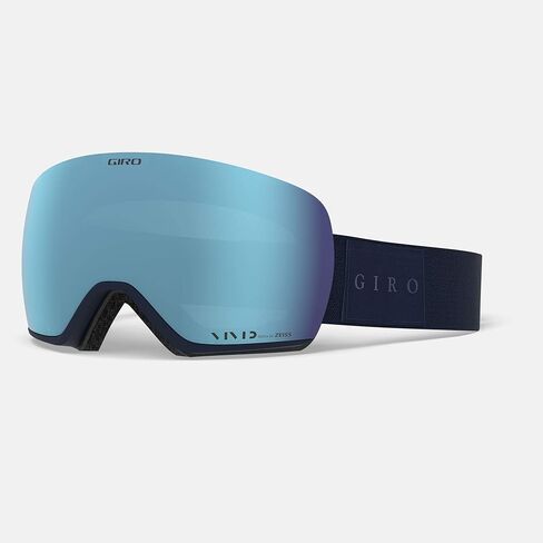 Giro Article Asian Fit Ski Goggles - نظارات التزلج على الجليد للرجال - حزام أحادي في منتصف الليل مع عدسات أشعة تحت الحمراء/حية in Kuwait