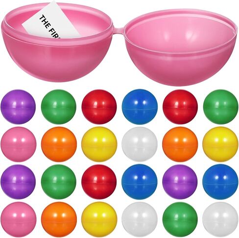 Toyvian 25 PCS كرات يانصيب البلاستيك جوفاء لتصويت مربع ، كرات ألواح الحفلات الكرات الترفيهية للعبة الطاولة ، 4 سم ، لون عشوائي in Kuwait