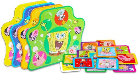 Spongebob Bingo for Kids - حزمة مع لعبة Spongebob Board مع 4 لوحات ألعاب ، قطع ألعاب ، ملصقات ، المزيد | Spongebob Squarepants Bingo مجموعة للأطفال الصغار والأولاد والبنات in Kuwait
