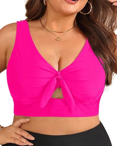 Plus Size Underwire Bikini Top - Women Push Up Swim Top Bra Keyhole Swimsuit Tops Only Bathing Suit Tops for Large Bust 2025 in Kuwait