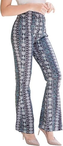 YUZIBAO Women's Flare Yoga Leggings High Waisted Boho Palazzo Wide Leg Pants Bell Bottoms in Kuwait