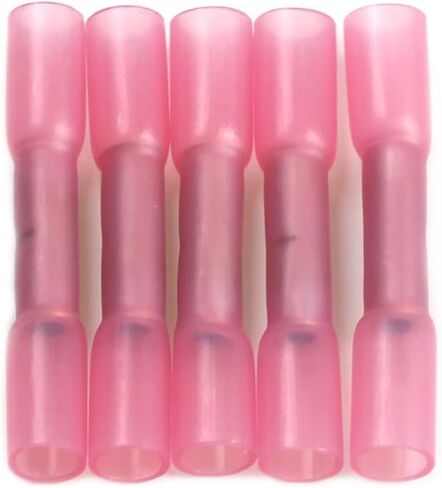 50 Pcs Heat Shrink Butt Connectors Electrical Wire Crimp Terminals Butt Splices Insulated Wire Butt Connectors for Cable Boat Wiring in Saudi Arabia