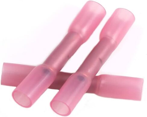 50 Pcs Heat Shrink Butt Connectors Electrical Wire Crimp Terminals Butt Splices Insulated Wire Butt Connectors for Cable Boat Wiring in Saudi Arabia
