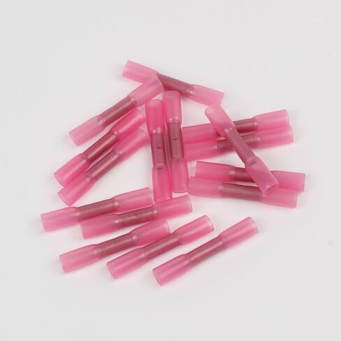 50 Pcs Heat Shrink Butt Connectors Electrical Wire Crimp Terminals Butt Splices Insulated Wire Butt Connectors for Cable Boat Wiring in Saudi Arabia