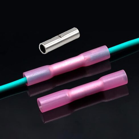 50 Pcs Heat Shrink Butt Connectors Electrical Wire Crimp Terminals Butt Splices Insulated Wire Butt Connectors for Cable Boat Wiring in Saudi Arabia
