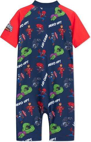 Marvel Rash Guard Swimsuit ، أساسيات العطلات الصيفية للأطفال ، ملابس ملابس الأطفال كاملة in Saudi Arabia