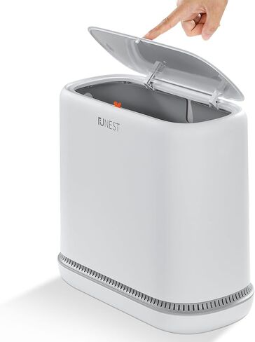 سلة المهملات الصغيرة الحمام مع غطاء ، 12 لتر/ 3.2 جالون علبة القمامة النحيفة ، سلة نفايات سلة المهملات الصغيرة مع غطاء منبثق لغرفة النوم ، الحمام ، المطبخ ، غرفة المعيشة ، المكتب in Kuwait