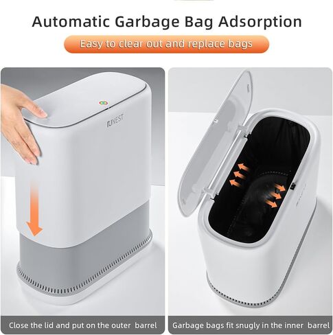 سلة المهملات الصغيرة الحمام مع غطاء ، 12 لتر/ 3.2 جالون علبة القمامة النحيفة ، سلة نفايات سلة المهملات الصغيرة مع غطاء منبثق لغرفة النوم ، الحمام ، المطبخ ، غرفة المعيشة ، المكتب in Kuwait