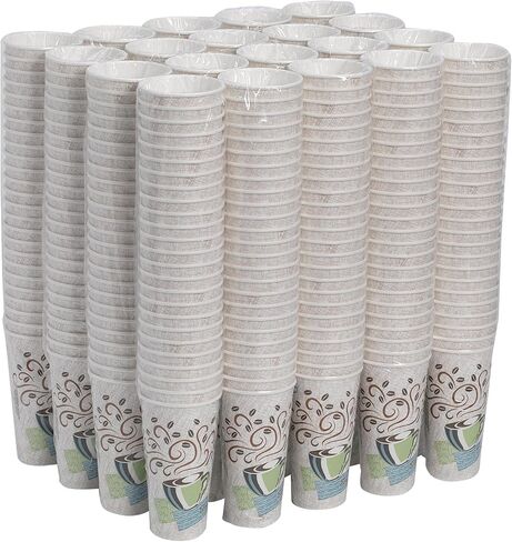 Dixie Perfectouch 20 أوقية. الورق المعزول فنجان القهوة الساخن من GP Pro (Georgia-Pacific) ، ضباب القهوة ، 5320 سم ، 500 عدد (25 كوب لكل غلاف ، 20 أكمام لكل حالة) ، تصميم ضباب القهوة in Kuwait