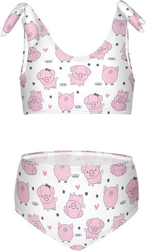 Pugs Pugs Flowers Butterflies Girls Bikini مجموعات 2 قطعة السباحة بدلة السباحة ملابس السباحة in Kuwait