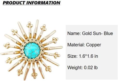Gold Sun Brooch Pins for Women Suit Dress Collar Costume Broach Jewelry Accessorices Yellow Brooches for Men Birthday Holiday Fashion Jewelry in Kuwait