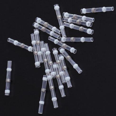 100pcs 26-24Awg Solder Seal Wire Monitors ، Marine Automotive Heat Heat Shrink Butt Terminal Kit in Saudi Arabia