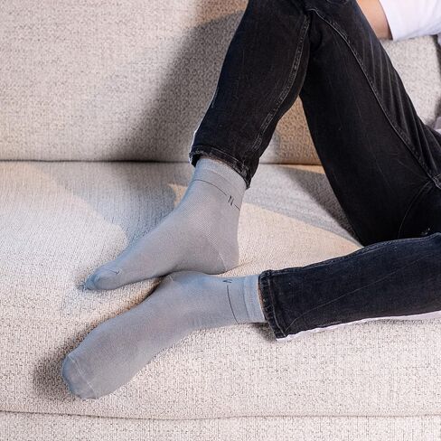 جوارب NUDUS UnderWEAR للرجال من الخيزران الكلاسيكي، علبة هدايا مكونة من 5 أزواج - ناعمة جدًا، رفيعة، قابلة للتنفس in Kuwait