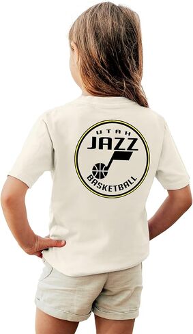 Blue 84 Usisex Kid's NBA NBA مرخص رسميًا من T-Shirt Ringspun Front/Back Ivory in Saudi Arabia