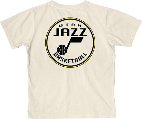 Blue 84 Usisex Kid's NBA NBA مرخص رسميًا من T-Shirt Ringspun Front/Back Ivory in Saudi Arabia