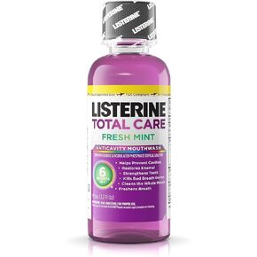 Listerine Total Care Anticvity Gashwass ، Mint Mint ، 3.2 اوقية (حزمة 24)
