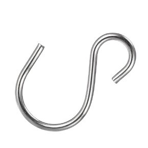MECCANIXITY S Hanging Hooks Hanger 1.5 x 0.9 Inch Indoor Outdoor Use for Hanging Plants Lights and Lanterns (Silver, Pack of 30)