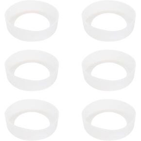 Oedema 6PCS 70mm Water Bottle Boot Clear Silicone Boot Heat-Resistant Tumbler Boot for Water Bottles, Tumbler Protector, Bar Coasters, Anti-Slip Cap, 2mm Thickness