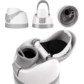 Replacement Caps for Kettle Lids, Owala Replacement Lid, Water Bottle Lid Replacement, Owala Accessories, Free Sip Lid (Black) (White)
