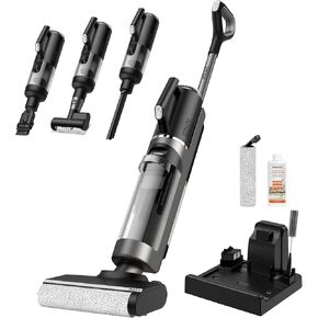 IMAGIC M3 Combo Wet Dry Vacuum Cleaner, Floor Cleaner Mop 4-in-1 Cordless Vacuum for Multi-Surface, Vacuum Mop All in One for Hard Floors with Edge Cleaning, Self-Cleaning and Hot Air Drying, Grey