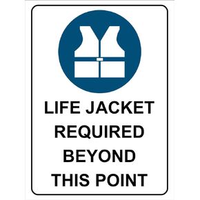 Life Jacket Required Beyond this Point Sign Metal Tin Sign12x16 Inches Caution Danger Safety Security Warning Notice Signs