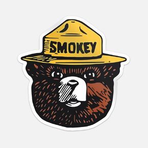 Smokey The Bear Firefighting Wildlife Sticker Vinyl Car Bumper Decal