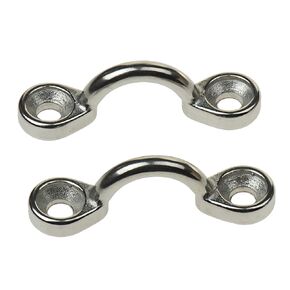 T-H Marine Stainless Steel Eye Straps - Boat and Kayak Tie Down Pad Eye Kit - 2 Pieces