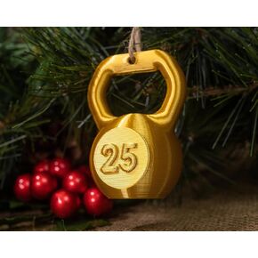 Kettlebell Ornament - Gold