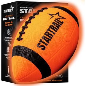 Glow in The Dark Football | LED Light-Up Football Size 6 with 3 Extra Batteries and Pump for Kids & Teens Ages 6+| Outdoor Fun for Evening Play, Camping & Beach Games