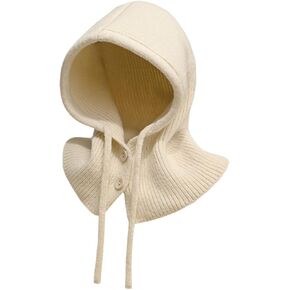 Balaclava Women Winter Hats Beanie Hat Slouchy Fleece Balaclavas Windproof Warm Hooded Scarf Hat for Women Men
