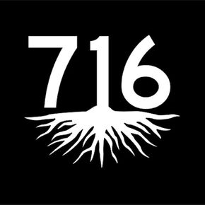 JMM Industries 716 Roots New York Area Code NY Vinyl Decal Sticker White CarWindow Bumper 2-Pack Premium Quality UV Resistant Laminate ACS0180