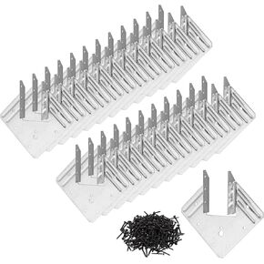 24 Pack Hurricane Ties, 18-Gauge Heavy Duty Joist Hangers, Galvanized Rafter Hurricane Clips, Rafter Brackets Fit 2X Truss to Rafter Connector, for Roofing Trusses Wood Timber Connectors