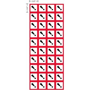 GHS Irritant, Exclamation, Pictogram, 5/8 inch, .625 inch Sides, Decal, Label, kit OSHA Compliant, Vinyl Sticker, Sheet, 40 of The Decals per Sheet