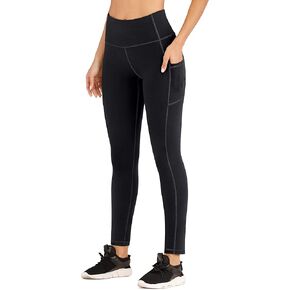 Heathyoga Womens Workout Leggings with 3 Pockets for Women Tummy Contorl High Waist Yoga Pants Women Compression Gym