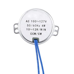 Synchronous Motor Slow Rotating Motor AC 100V 127V, 50 60Hz CCW CW 10-12RPM