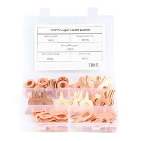 110pcs Dent Pulling Puller Rings withOT Round for Automotive Sheet Metal Welding Repair