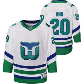 Outerstuff Sebastian Aho Carolina Hurricanes #20 Youth Hartford Whalers Night Home Premier Jersey