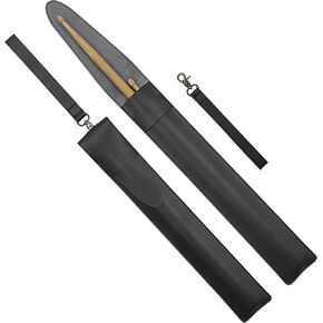 black pu leather drum stick cover, drum stick storage bag, jazz drum stick bag, musical instrument accessories (two-pack)