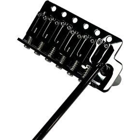 10.5mm Electric Guitar Bridge Black 6 Point tremolo bridge Zinc Alloy Block Saddles Stainless Steel Plate Electric Guitar Bridge 6 String Start Stratocaster