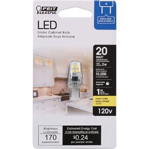 Feit BP20G8/830/LED 170 Lumen 3000K Dimmable LED G8, 120 Volts