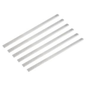 MECCANIXITY 6 Pcs Square Aluminum Flat Bar, 15/64" (6mm) Thick x 25/64" (10mm) Width x 12" (305mm) Long 6061 Aluminum Flat Plate Solid New Mill Stock Silver for Industrial Building