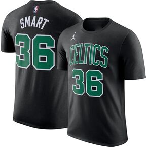 Marcus Smart Boston Celtics NBA Nike Jordan Kids Youth 8-20 Black Statement Edition Player Name & Number T-Shirt