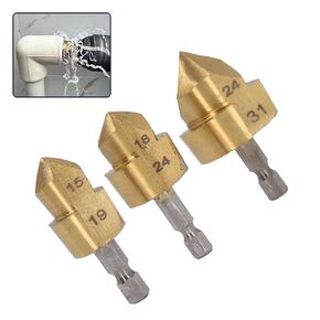 3PCS PPR Lifting Drill Bit, 1/4 Inch Hex Shank Pipe Reaming Drill Bits, Hole Opening and Expanding Repair Drill Bit for PPR Water Pipes, #20, #25, #32