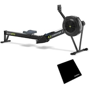 Concept2 RowErg Model D Indoor Rowing Machine with PM5 Monitor, Device Holder, Adjustable Air Resistance, Control Your Workout Intensity Bundled with StarlitGem Cleaning Cloth
