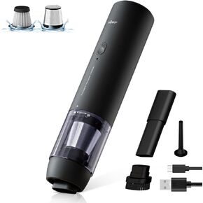 Abriday Handheld Vacuum Cleaner 10000PA Cordless Handheld Vacuum Mini Handheld Vacuum 0.8Lb Light Weight with Type-C Fast Charging Brushless Motor Blow & Suction 2 in 1 for Car,Home,Office, Pet, Black