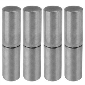 4 Pack 4-1/8" x 1" Weldable Barrel Hinge, Heavy Duty Weld On Bullet Hinges for Trailer Ramp Gate, Carbon Steel