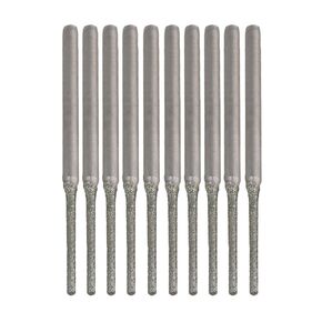 BQLZR 1.2MM Silver Extended Gems Drill Bits Pearls Jewelry Agates Hole Coated Drill Bits Pack of 10